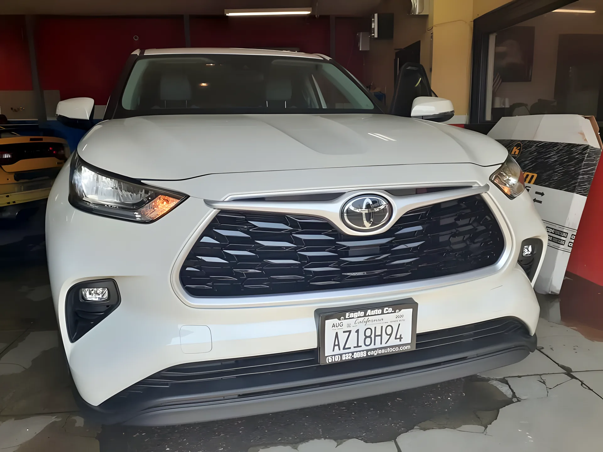 Toyota Highlander: choque de frente (después)